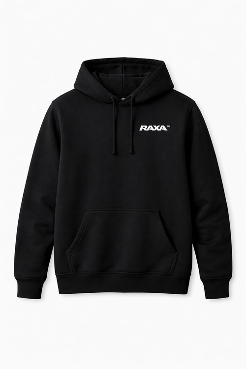 RAXA Simple Black Hoodie