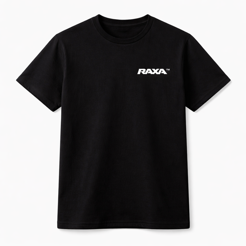 RAXA Simple Black T-Shirt
