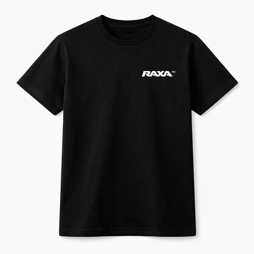 RAXA Simple Black T-Shirt
